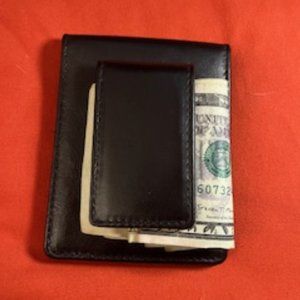 Leather Pocket Credit Card Holder with Currency holder
